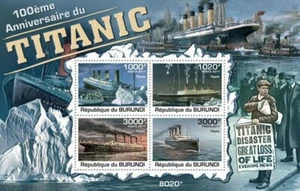 BURUNDI 2011 - 100th Anniversary of Titanic S/S. Official issues. - Picture 1 of 1