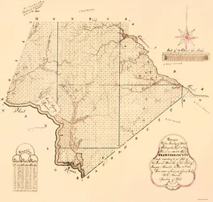 Grafschaftkarte - Crawford County Georgia - Außenminister 1866 - 23 x 24,21 - Bild 1 von 20