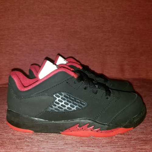 JORDAN 5 RETRO LOW (TD) NERO ROSSO PALESTRA 314340 001 taglia 10c