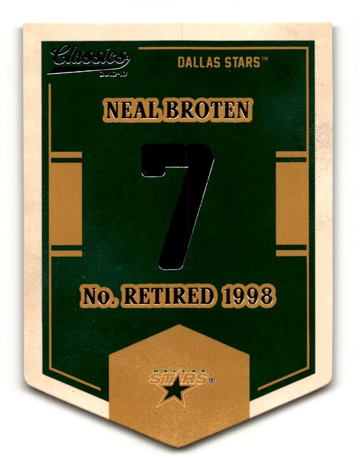 Neal Broten 2012-13 Panini Classics Signatures Banner Numbers #EN28 Dallas Stars - Image 1 of 2