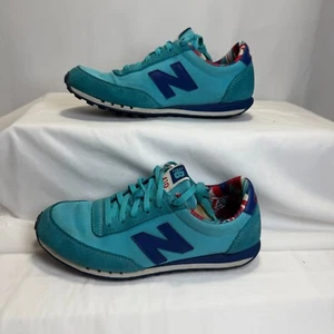 New Balance 410 Teal Navy Classic Preppy Running Shoe Womens 7 - Picture 1 of 8