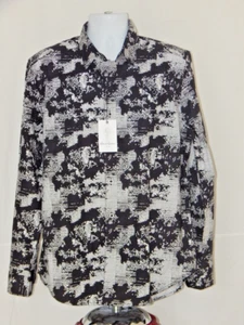 Robert Graham GAMBLE Men’s Button Front Long Sleeve Shirt Black Abstract LRG NWT - Picture 1 of 8
