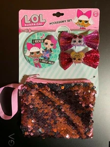 ¡LOL SORPRESA! JUEGO DE ACCESORIOS DE NIÑA 2 ARCOS DE PELO, BOLSA DE LENTEJUELAS I DE DOS VÍAS, 1 ESPEJO - Imagen 1 de 7