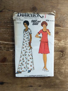 4296 Close fit Knit Dress Ruffles Size 10 Uncut Vintage Butterick Sewing Pattern - Picture 1 of 2