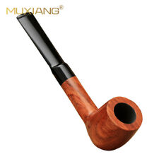 Tobacco Pipe Set Handmade Wooden Straight Stem Smoking Pipe with Accessories