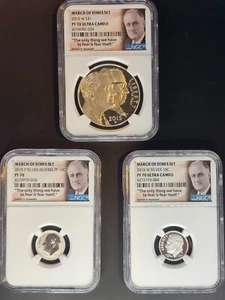 Juego March of Dimes 2015 (3 monedas) PF70 Ultra Cameo NGC PF70 (etiqueta de cotización) - Imagen 1 de 2
