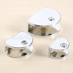 1Pc Glass Shelf Brackets DIY Bookcases Shelving Storage Clamp Bracket Zinc Alloy - Picture 1 of 14
