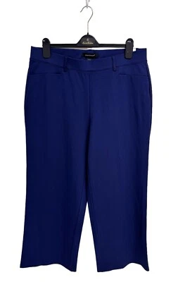 Pantalón de vestir Ashley Stewart Power Ponte para mujer azul marino elástico talla 18 Foto 1 de 4