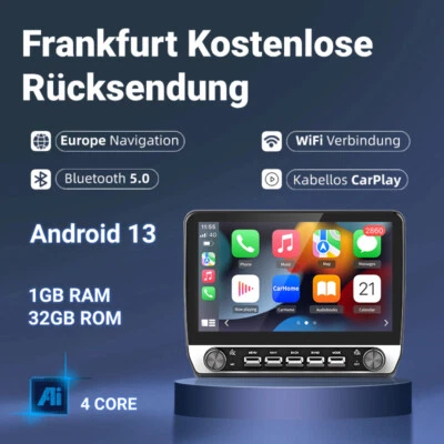 Carplay Android 13 Autoradio Für Audi A4 S4 RS4 00-2009 GPS Navi WIFI BT FM DAB+ - Bild 1 von 4