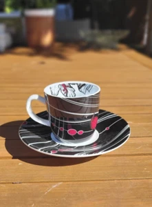 TAZA Y PLATILLO LEWELYN BOWEN ROYAL WORCESTER ANNOUSHKA DEMITASSE - Imagen 1 de 8