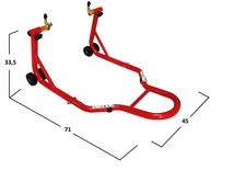 Cavalletti Cavalletto Rosso posteriore per moto con attacchi a forchette