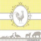 4 Single paper decoupage napkins. Easter rooster chick, animals, yellow E39