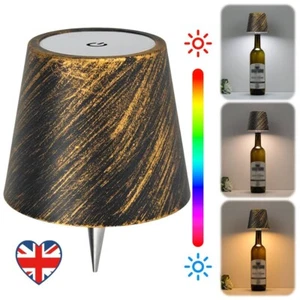 Wireless Bottle Lamp Rechargeable RGB Light Modes & 3 Color Table Lamp (Coffee) - Picture 1 of 10