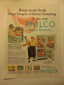 1957 PHILCO SUPER MARKETER REFRIGERATOR vintage print ad - Picture 1 of 1