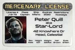 Star Lord - Peter Quill - Mercenary License - Drivers License - Novelty - Picture 1 of 2