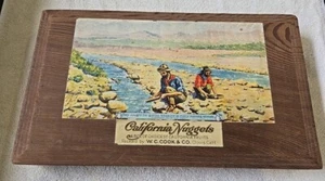 Vtg. 1917 Clovis, California Nuggets (Fruits), W.C. Cook & CO. Dovetail Wood Box - Picture 1 of 14