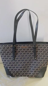 Michael Kors Lillian Large Shoulder Tote Bag - Beige/Black - Picture 1 of 5