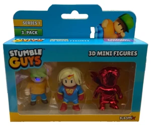 Stumble Guys Series 1 3D Mini Figures 3-pack Mr Stumble Super Gal Dynamitron - Picture 1 of 3