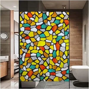 Privacy Window Film Colourful Glass Film Matte No Glue Anti-UV Sticker 44 x200cm - Picture 1 of 12