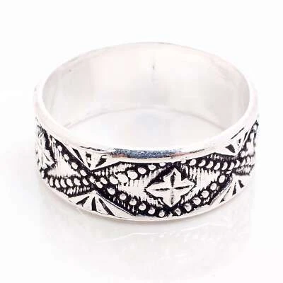 Argento 925 Placcato Fatto A Mano Gioielli Per Lei Anello Misura 10 R-14223 - Immagine 1 di 3