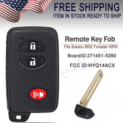 Llavero remoto inteligente HYQ14ACX 271451-5290 para Subaru BRZ Forester WRX 2013-2015 Foto 1 de 4