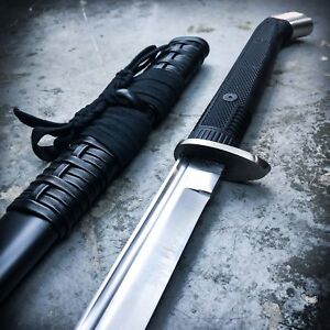 BATTLE READY Samurai Ninja Japanese Katana Sword Full Tang Carbon Steel Blade