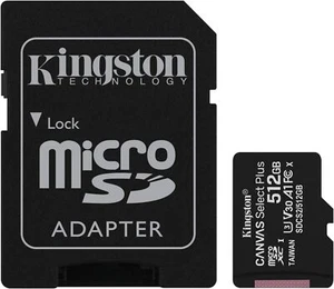 Mémoire Kingston Toile SDCS2 Microsdxc + Adp. SD 512GB (214036) - Photo 1/2