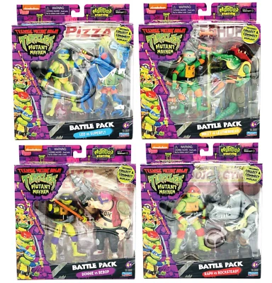 Playmates TMNT Mutant Mayhem Battle Packs Tortugas Ninja vs Mutantes - Tú eliges Foto 1 de 4