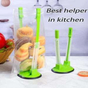 Baggy Rack Food Storage Bag Holder Open Freezer Bags Opener 3/1pcs - Picture 1 of 11