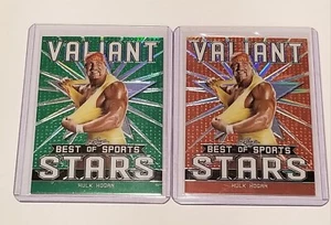2020 LEAF BEST OF SPORTS Hulk Hogan WWE WWF Lot Of 2 Orange /50 Green /75 - Picture 1 of 2