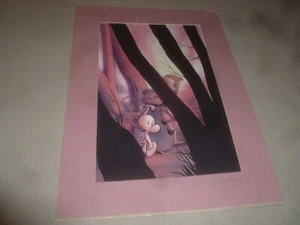 SIGNED JEFF SMITH BONE COMIC ART PRINT MATTED AUTOGRAPHED CARTOON BOOKS 1996 - Picture 1 of 4