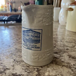 Red Wing Stoneware Cherry Band Pitcher 1914 August J Becker - Picture 1 of 7
