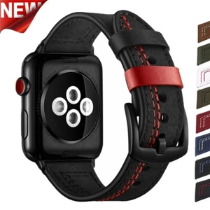 Für Apple Watch Ultra Smart Leder Ersatz Armband Series 8 7 6 5 4 3 2 SE 41-49mm - Bild 1 von 23