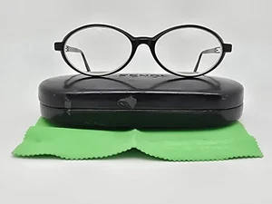 Fendi F540 Black Onyx Oval Eyeglasses Frame w/ Case Italy 50-16-130 - Picture 1 of 16