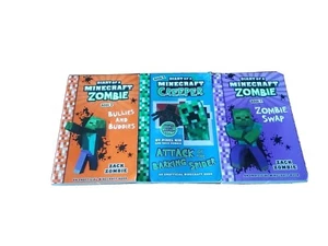 X3 Diary Of A Minecraft Zombie Creeper Barking Spider Bullies And Buddies Set - Bild 1 von 3