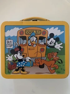 Hallmark School Days Tin Box Numbered Mickey Mouse Minnie Pluto - Picture 1 of 5