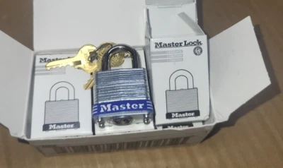 Lot / Box of 6 New MASTER LOCK 7MK NO. 7 SMALL PADLOCKS - Image 1 of 2