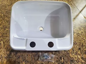 RV SINK 15"X12"  WHITE PLASTIC LAVATORY SINK - Picture 1 of 3