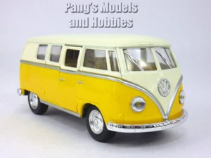 VW T1 (Type 2) 1962 Bus 1/32 Scale Diecast & Plastic Model by Kinsmart - Yellow - Picture 1 of 6