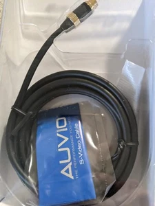 AUVIO #15-229 S-VIDEO CABLE 12 FOOT 3.65 M GOLD PLATED CONNECTORS FREE SHIP USA - Picture 1 of 3