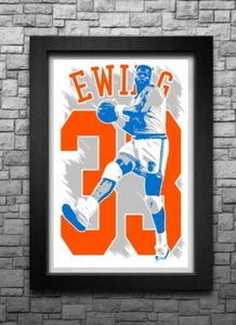PATRICK EWING art print/poster NEW YORK KNICKS FREE S&H! JERSEY - Picture 1 of 6
