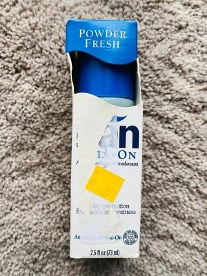 Vintage BAN Roll On Anti Perspirant Deodorant POWDER FRESH Scent 2.5 oz NEW! - Imagem 1 de 4