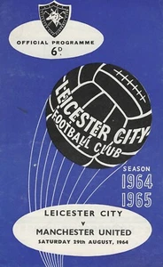 LEICESTER CITY V MANCHESTER UNITED ~ 29 DE AGOSTO DE 1964 ~ PROGRAMA DE FÚTBOL - Imagen 1 de 1