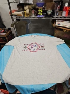 Vtg 1993 by Tee Jays Single Stitch T Shirt USA Sz Osfa Native Aboriginal - Picture 1 of 8