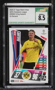 2020-21 Topps Match Attax UCL On Demand Pack 1 Erling Haaland #OD002 CSG 8.5 - Picture 1 of 7