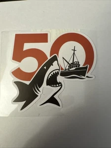 HI DEF-DECAL “ JAWS COMMEMORATING 50 Years, “JAWS 50th ANNIVERSARY - Picture 1 of 2