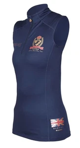 Aubrion Team Sleeveless Base Layer Navy | Quick Dry, Stretch, Quarter Zip - Picture 1 of 8