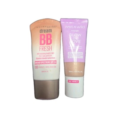 Maybelline Dream Fresh 8 in 1 Skin Perfector BB Cream 130 Medium+wet N Wild Glow - Image 1 of 4