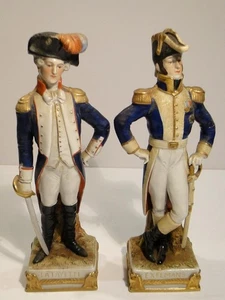 Figuras antiguas de porcelana SCHEIBE ALSBACH Lafayette & Exelmans - Imagen 1 de 10