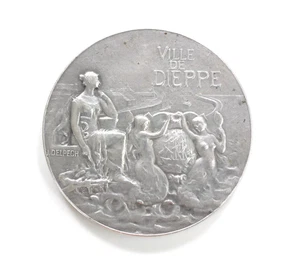 alte Medaille / Token - Ville de Dieppe - 1907 - Chambre de Commerce - Silber - Bild 1 von 5